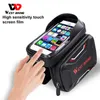 West Biking Bicycle Bag 6.2In Touch Screen Waterdicht frame Voorste Top Tube MTB Road Bike Mobiele telefoon Bag fietsaccessoires