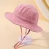 Berets 1PC Hat Baby Cotton Bucket Toddler Sunscreen Outdoor Caps Boys Girls Print Panama Beach Fishing Cap Accessories