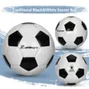 Indoor Kids Soccer Small Football Football Safe Toy for Children Practice Baby Hand Taip Taille 1.5 Black Blanc Ball Game Toddler Soft TPU