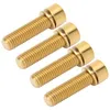 4PCS M7バイクハンドルバーステムボルトネジチタン合金自転車ステム内側六角ネジM7x20/25mm自転車アクセサリー