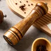 Konco Wood Pepper Grinder,Salt and Pepper Mill with Strong Adjustable Ceramic Mill Hand Shaker Spice Grinders Kitchen Tool