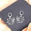 Boucles d'oreilles cerceaux Qiamni Creative Moon Stars Mountain Lave Huggie for Women Girls Bijoux Fashion Fashion Party Accessoires Accessoires