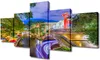 5 Panel Cityscape San Antonio Alamo Canal River Walk Street Die Stadtöl Leinwand Wandkunst HD Print Room Dekor 5 Stück Bilder