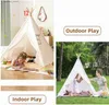 Tentes jouets 1,6 m / 1,3 m de tente d'enfant Play intérieure Maison Wigwam pour enfant portable Tipi Tentes Teepee Toddler Ball Pit Girl Castle Play Room L410