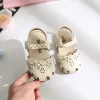 Sneakers Summer Kids Scarpe per la moda perline per tallone Sweet Children Sandals for Girls Baby Baby traspirante Hoolow Out Flower Shoes