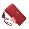 fi Butterfly Women Wallet Wrist Handle Phe Case Lg Secti Mey Pocket Pouch Handbag Women's Purse Card Holders 2023 S9hl#
