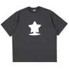 Mens T-Shirt Star Star Y2K Streetwear Hip Hop Pirnt Harajuku Tops Graphic Short Sleeve Tee Corean Aseshetic Salting 240410