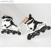 Inline Roller Skates Roller Skating-Skating-Schuhe Erwachsene Kinderkinder volle Inline-Skates-Skates-Anfänger und Frauen verstellbare 4-Rad-Skates Y240410