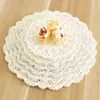 6,5 pouces de papier blanc doilies fête de mariage de Noël table de table de table de gâteau 100pcs papier jetable noilly