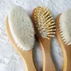 Personalised Baby Hairbrush and Comb Set, Newborn Gifts,Baby Keepsake, Wooden Brush Infant Head Massager,Natural Wool Soft Brush