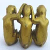 Collezione Brass Voir Parler N'entendez Aucun Mal 3 Statue de Singe Grand2590