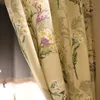 Boho Floral Imprided Cafe Rideaux, Style de campagne, Tab Top Cuisine Curtain Valise, Half Windows Drape, chambre, salon,