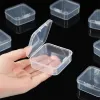 6/12Pcs Mini Storage Box Transparent Square Plastic Box Earrings Jewelry Packaging Storage Small Square Box Jewelry Organizer