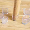 8pcs/lote transparente de mesa oval de mesa de borracha capa de piso tampa de tampa de tampa de borracha sofá de borracha xícara de mobiliário de mobília