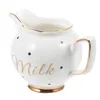 Ensemble de vaisselle à carafe cafetière Pichet de lait multiples Love Love Money Pots Cream Ceramics Tup Creamer