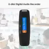 Gravador U Disk Audio Voice Recorder TF Card USB portátil ditaPaphone Dittaphone Recording de áudio de longa distância MP3 player