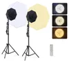 70 cm Portable Octogle Umbrella Softbox avec socket Continuous Photography Lighting Trépied Kit pour YouTube Video Softbox