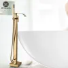 Rubinetto da bagno in vasca da bagno in oro di lusso con tocco da bagno con pavimento da bagno con pavimento a pavimento a pavimento a pavimento a pavimento a mano