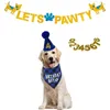 Костюм для собаки на день рождения собака костюм для пит -головы шляпа бандана с регулируемыми упругими лентами шляпы