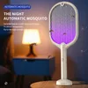 Nouveau ménage intelligent 2in1 Mosquito Killer Lamp Electric Shock Shock Mosquito Swatter USB Recharg eable bug zapper Mosquito Trap