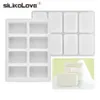 Silikolove 8 полости ручной работы прямоугольника Силиконовые формы для мыла куб 3D крафтовое мыло