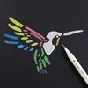15.12.20/30 Farben 1-2 mm Metallic Marker Stift DIY Scrapbooking Crafts Weiche Pinselstiftkunst Marker für Stationery School Supplies