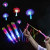 LED Flying Toys 5Pcs Amazing Light Toy Arrow Rocket Helicopter Flying Toy LED Light Toys Glow In The Dark Party Fun Gift Rubber Band Catapult 240410