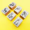 Wooden Rubber Stamps for Card Making, Six Animals Pattern, DIY Stationery, Scrapbooking Craft, Card Making Supply, Child Gift