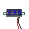 0.36 Inch 2 Wire 0.36'' DC 4.5-30V 3 Digit Display Voltmeter Mini LED Digital Panel Volt Voltage Meter Instrument Red/Blue/Green