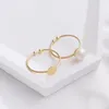 5Pcs Brass Adjustable 14K Real Gold Plated Flat 6mm Blanks Circle Pad Bezel Ring Base For Diy Rings Jewelry Making Accessories