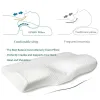 För nacksmärta Slow Rebound Memory Foam Pillow Cervical Contour Pillow Anti Snore Side Sleepers Kuddar med tvättbar kuddefodral