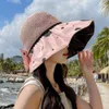 Fisherman's for Women in Spring and Summer, Black Glue Protection, Large Brim, Hollowed Out Face Covering, Hat, Sun Hat