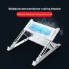 Podkładki do MacBook Notebook Uchwyt stolik Notebook Cooling Wspornik Notebook Stojak na wentylator aluminium Abs Abs