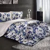 Silk Bedding Set 4pcs Luxurious Mulberry Pure Print Soft Duvet Cover Flat Sheet Envelope Pillowcase ls2126