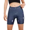 Santic Women's Cycling Shorts d'été 4d Pagie de vélos décontractés en denim Imitated Denim Collants de vélo de la taille et de la taille des vélos