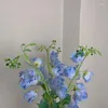 Decoratieve bloemen kunstmatig 83cm campanula bel bloem blauw flocking flowerbranch voor bruiloft thuis bloemen tafel decor hyacint zijden flowe