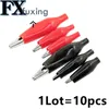 10pcs/lot 28MM 35MM 45MM Metal Alligator Clip Crocodile Electrical Clamp for Testing Probe Meter Black and Red with Plastic Boot