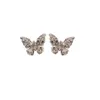 Korean Light Zircon Butterfly Clip with Minimalist and Unique Design Sense, No Ear Hole Earbone Clip, Elegant Earrings for Women