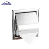 Taste di carta igienica Porta della carta igienica per bagno Conclasso con carta igienica a cassettiera Porta del rotolo di tessuto in acciaio inossidabile nella parete 240410