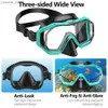 Дайвинг-маски для снорклинга маски набор Scuba Diving Swamping Goggles 3 Windows Panoramic Wide View HD Dry Top Anti-Leak Anti-Fog для взрослых и детей Y240410