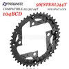 PROWHEEL ROUND Chaining 64/96/104BCD 산악 자전거 체인 휠 22T 24T 30T 34T 40T 42T 44T 스프로킷 스틸/합금 치아 플레이트 부품