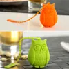 1pc Silikon Tee Infuser Süßes Eulen Teesieb Loose Blatt Tee Braubeutel Tier Infusor Filter Diffusor Kräutertee Accessoires