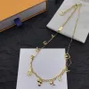 Never Fading Gold Plated Luxury Brand Designer Pendants Necklaces Stainless Steel Letter Choker Pendant Necklace Chain For Men Women Jewelry