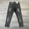 Мужские джинсы дизайнер Light Luxury 9-й джинсы Мужская мода Summer Summer Slim Prime Elastic Casual Pants fm fv08