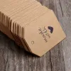 100 pezzi realizzati con carta d'amore etichette Kraft Etichetta Testa Etichetta Bagvato Nota Nota per la festa di matrimonio Fai da te Blank Price Tag Kraft Regalo Hang