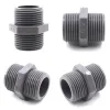 Grey Male Thread PVC Connectors Garden Water Tube Thread Joint Adapter 1/2" ~ 2" Aquarium Fish Tank Pipe Connector Fittings