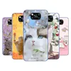 Fleurs et chat transparents pour Xiaomi Poco M4 X3 F3 GT NFC M2 F2 M3 F1 Pro Play Mix 3 A3 A2 Lite Cellule Téléphone Cover