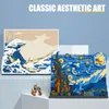 MOC Creative World Famous Paintings The Great Wave of Kanagawa The Starry Night Mini Size Building Blocks Bricks Toys For Kids