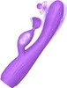 3 I 1 Rose G Spot Rabbit Vibrator Stable för klitorisstimulering, med 7 vibrationslägen Laddningsbar dildo vibrator anal vibrator, vuxna sexleksaker (lila)