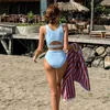 Swimming Suit Womens New Split Body Bikini Sexig hög midja Belly som täcker Slimming Spicy Girl Three-Point varm vårgrad som låtsas i0xv